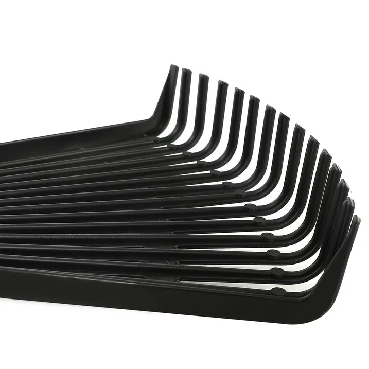 Efficient 8 Inch Wood Poly Leaf Rake Ergonomic Handle Easy Yard Cleanup New