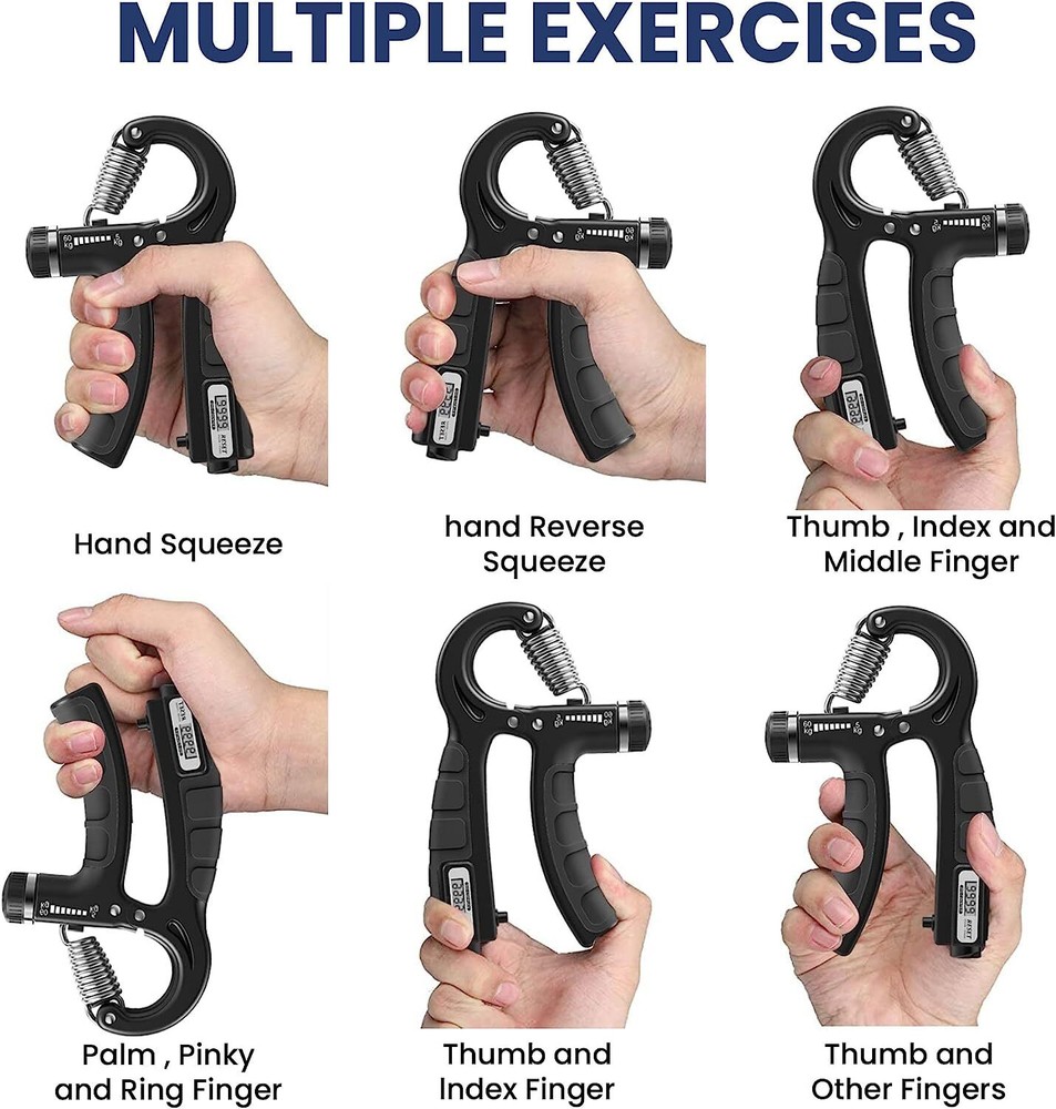 Grip Strength Trainer, Strength Training Olympic Weight Benches (Black)