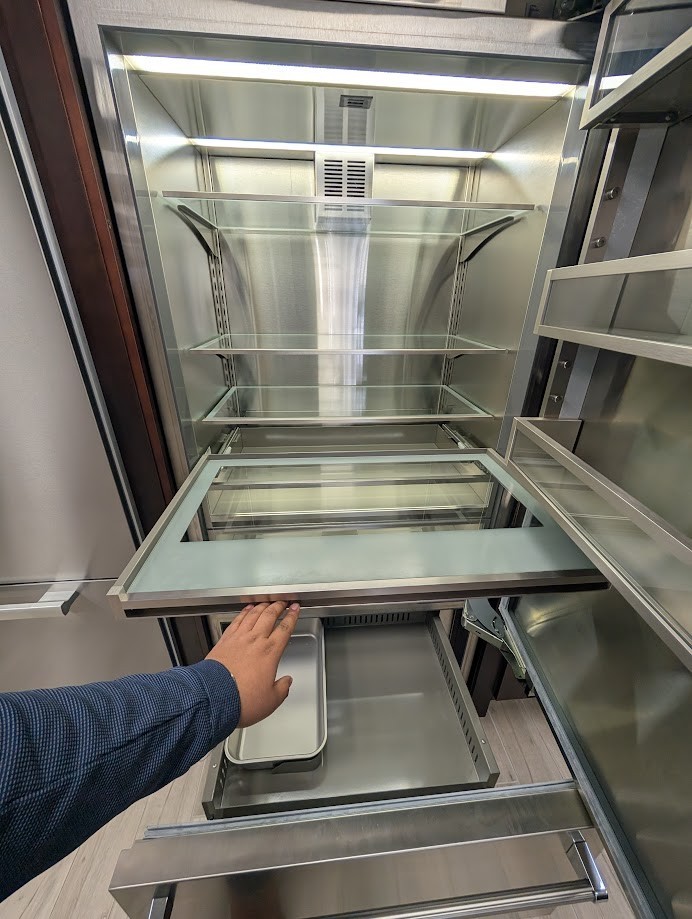 BlueStar 36" Built In Bottom Mount Refrigerator Stainless, Right Hinge - BBB36R2