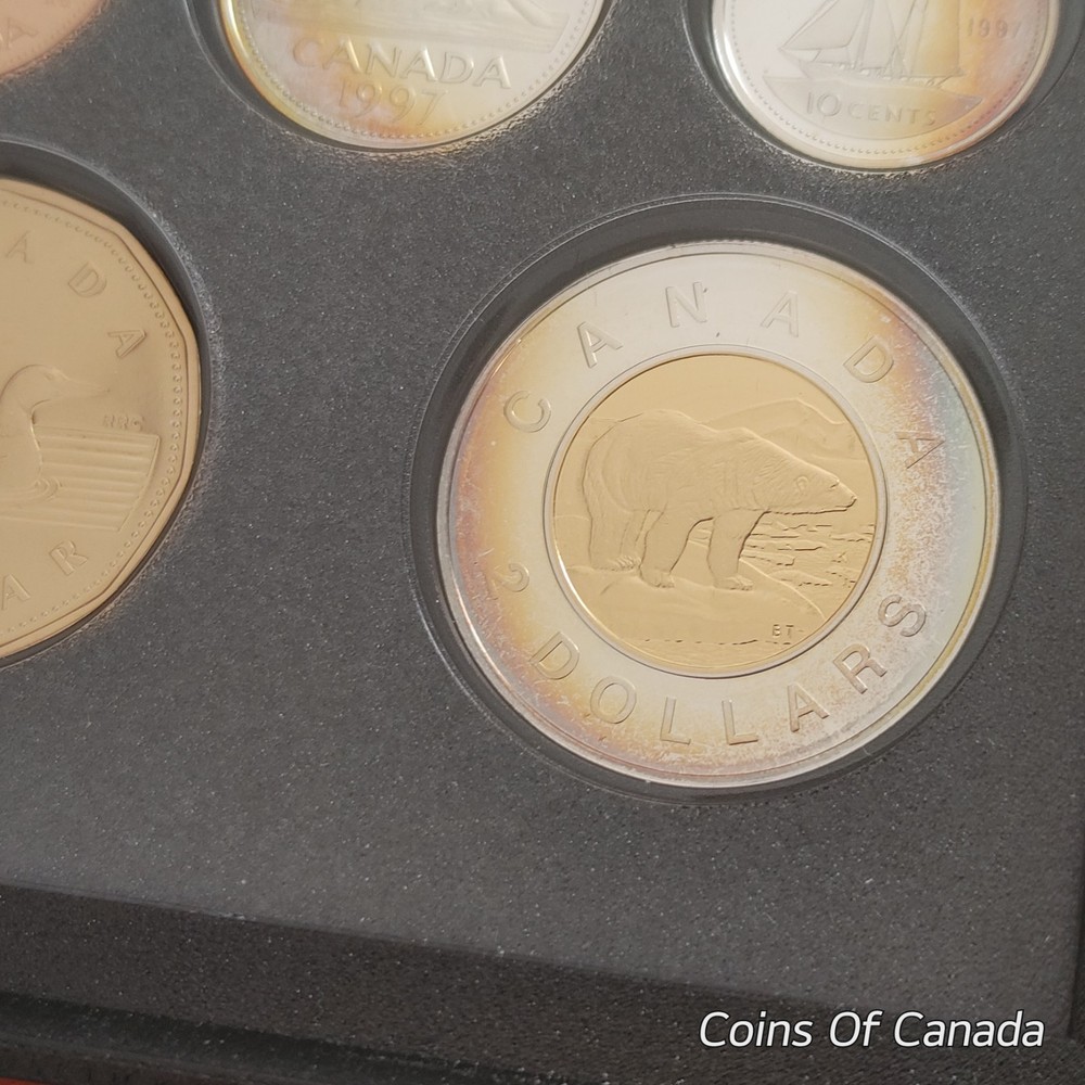 1997 Canada Silver Proof Set - Rainbow Toned Coins - Impressive! #coinsofcanada