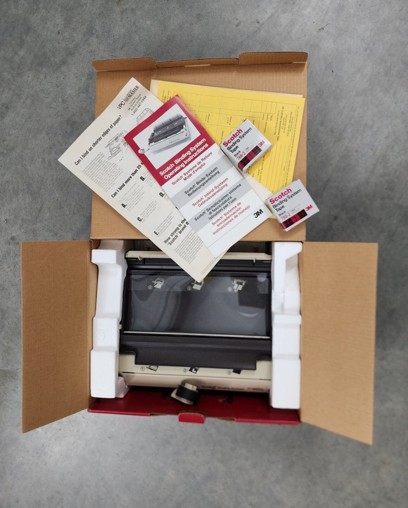 3M Scotch Binding System Model 7890 with Box, Book Binding Making