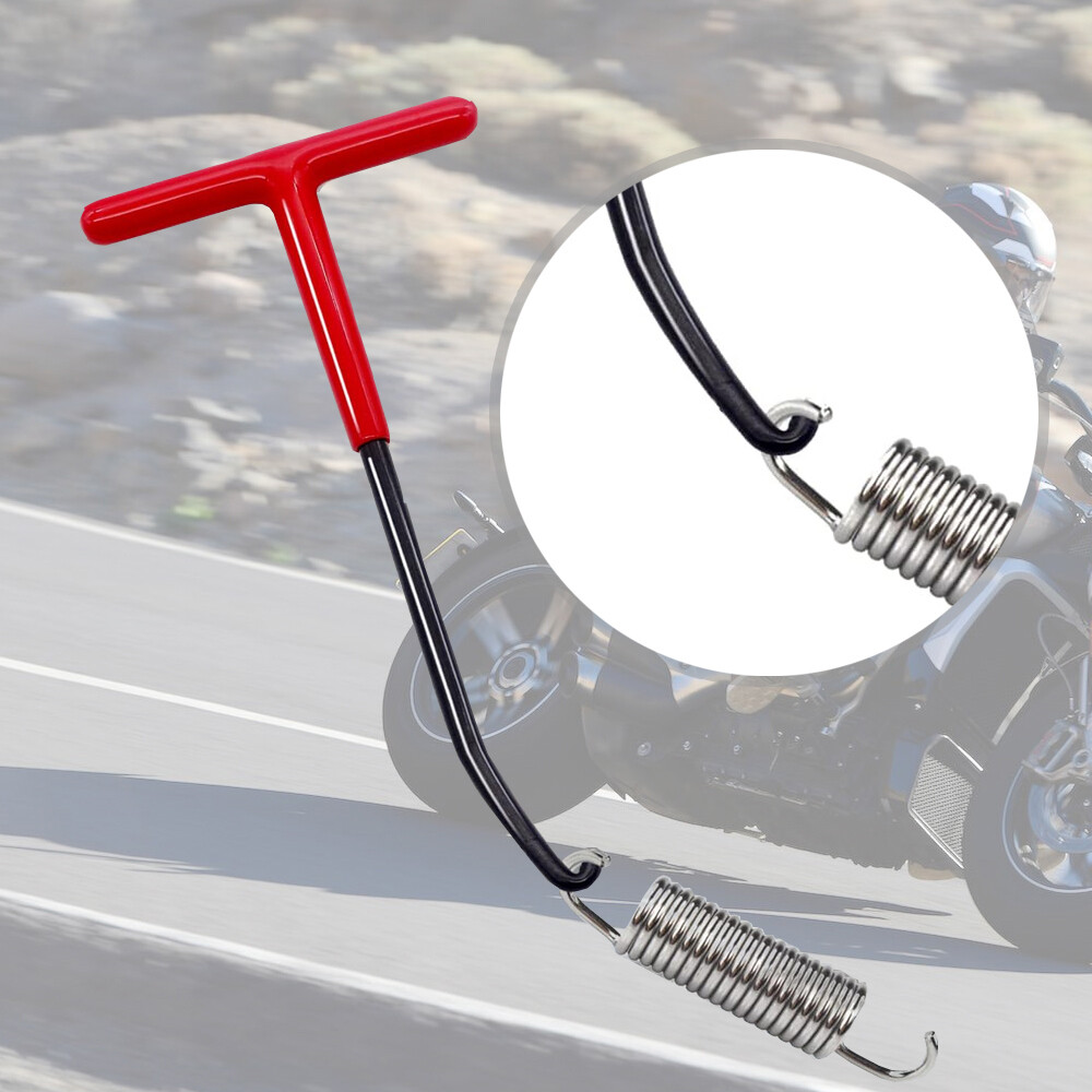 Motorcycle Exhaust Tension Spring Hook T-Type Handle Puller Tool Stainless Steel