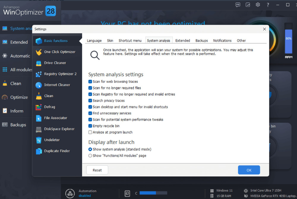 Ashampoo WinOptimizer 28- Fast. Clean. & Safe -Lifetime License for 1 PC [DISC]