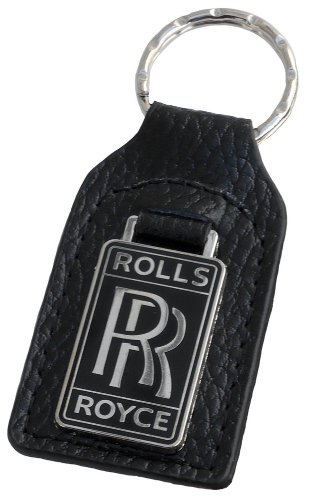 Rolls Royce leather key ring / fob