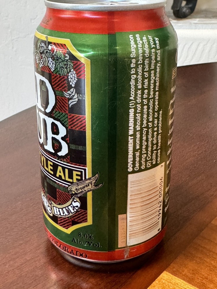 colorful version - Old Chub Scottish Style Ale - Empty Beer Can Bottom Opened