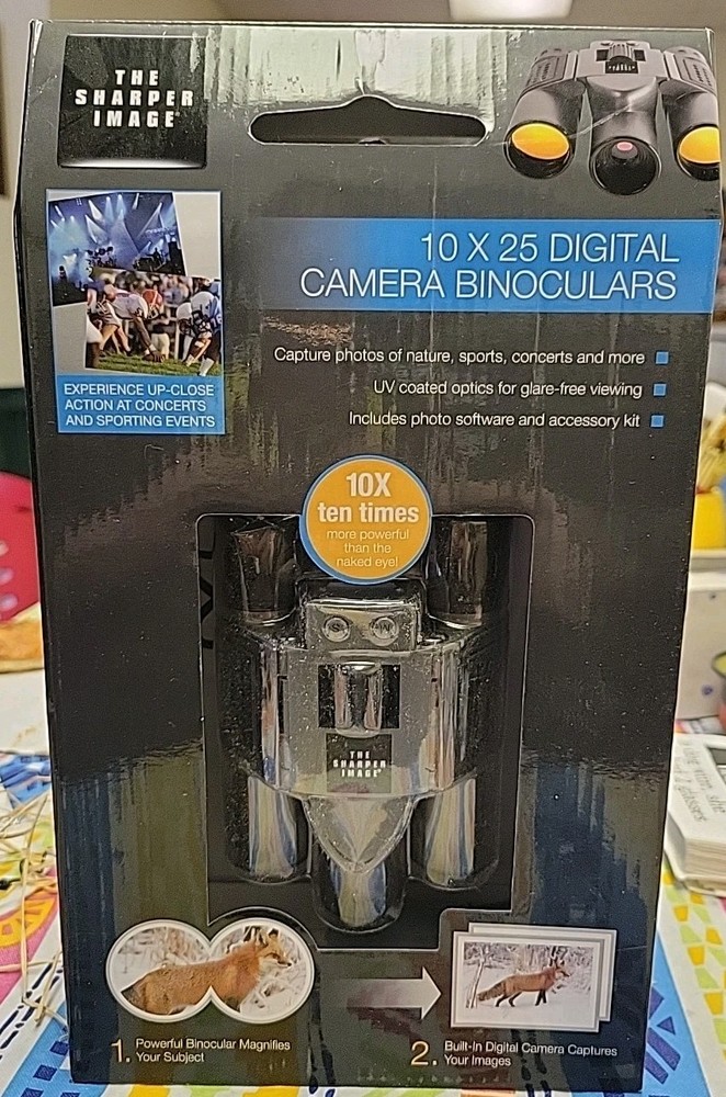 The Sharper Image 10x25 Digital Camera Binoculars