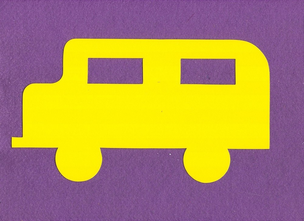 LARGE BUS die cuts scrapbook cards