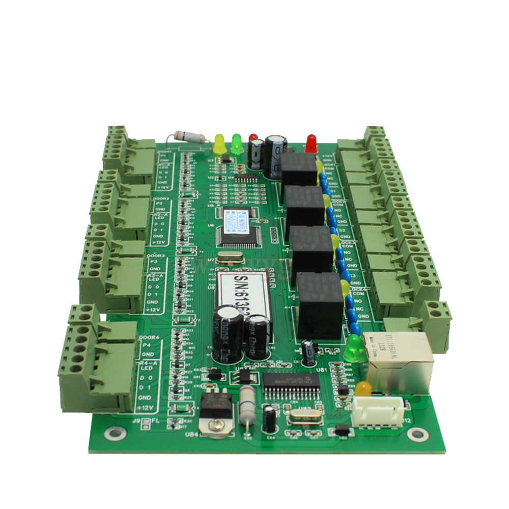 4 Door 4 Reader Attendance RFID IC Door Access Controller Software TCP/IP DC12V