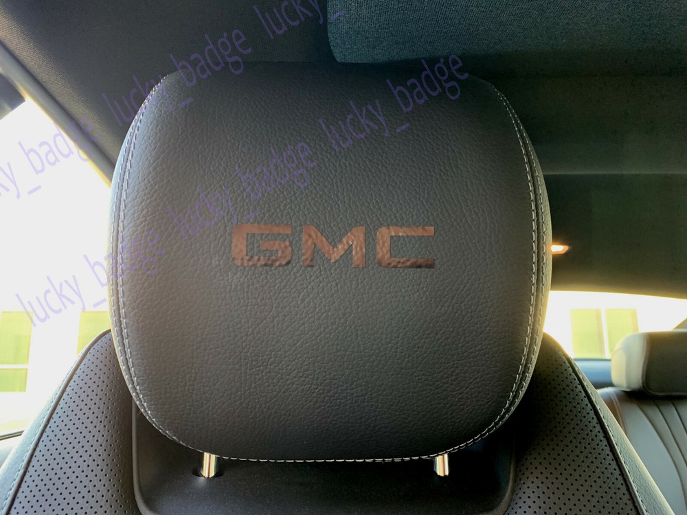 (4pcs) Black Headrest Dashboard badge sticker decal ForGMC