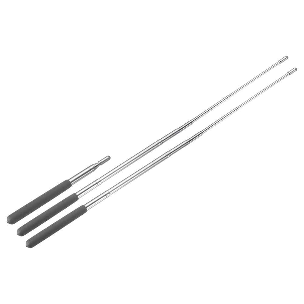 3pcs Telescopic Teachers Pointer Teaching Pointer 39 Inch, Black