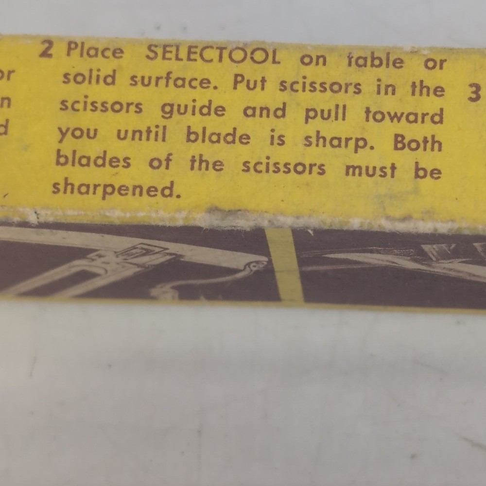 Selectool Master Sharpener with Box & Instructions Knife Scissors Glass Cut USA