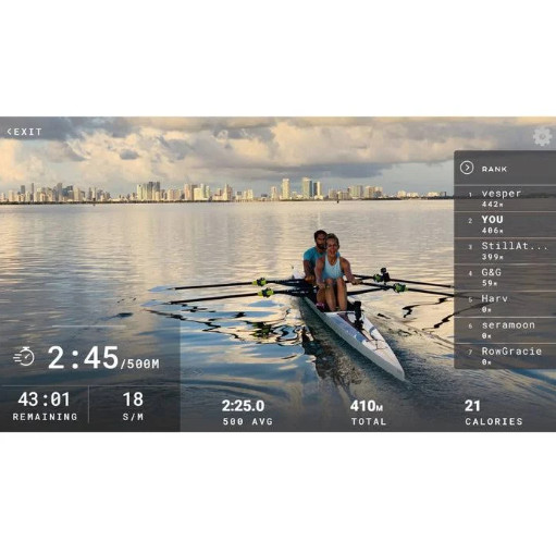 Hydrow Origin Rowing Machine with Immersive 22" HD Rotating Screen - Stows Uprig