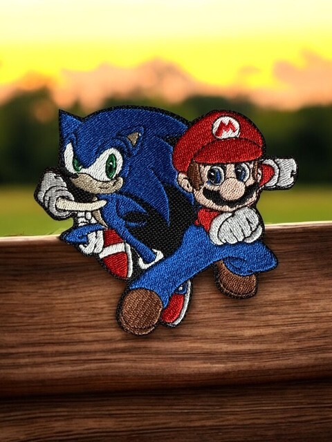 Mario/ Sonic Embroidery Patch Multi Sizes