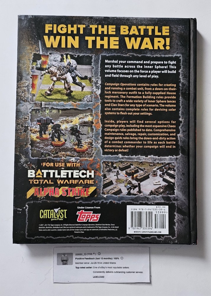 BattleTech: Campaign Operations (2021) - 3rd Printing Used