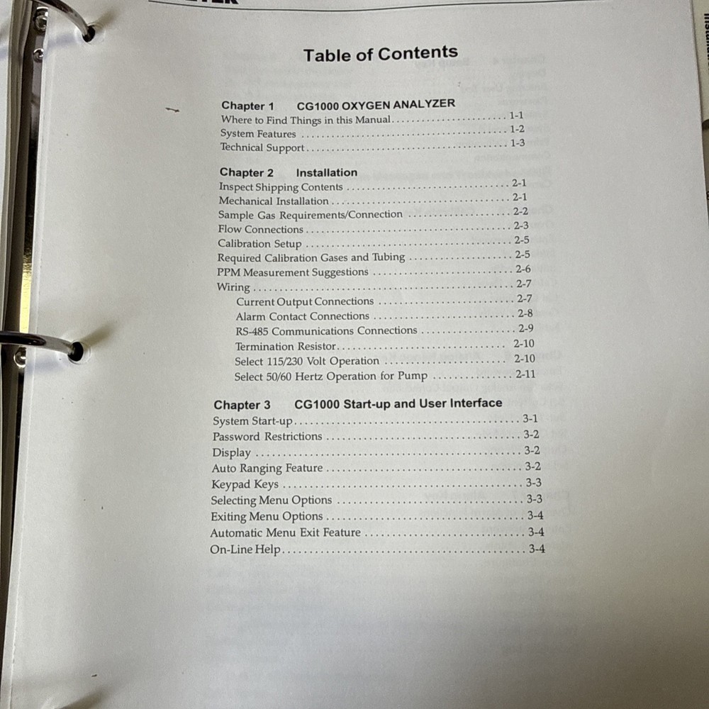 2 AMETEK Process Instruments Thermox CG-1000 Oxygen Analyzer Working