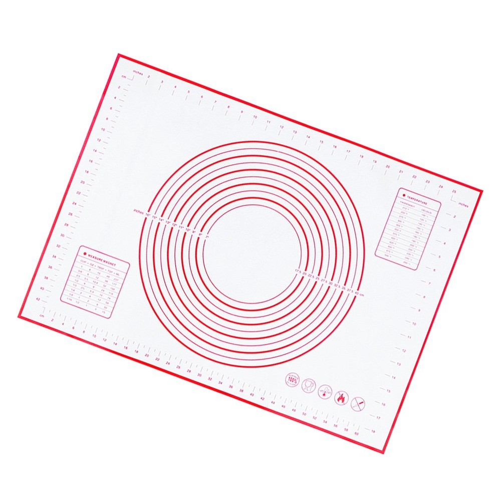 Non-Stick Baking Surface Silicone Dough Rolling Mat Pastry Thick Kitchen Tools