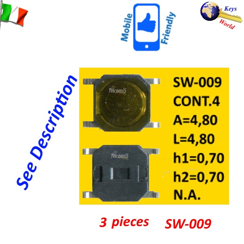 Replacement switch SW-009 for Shell Case Cover 3 Pieces