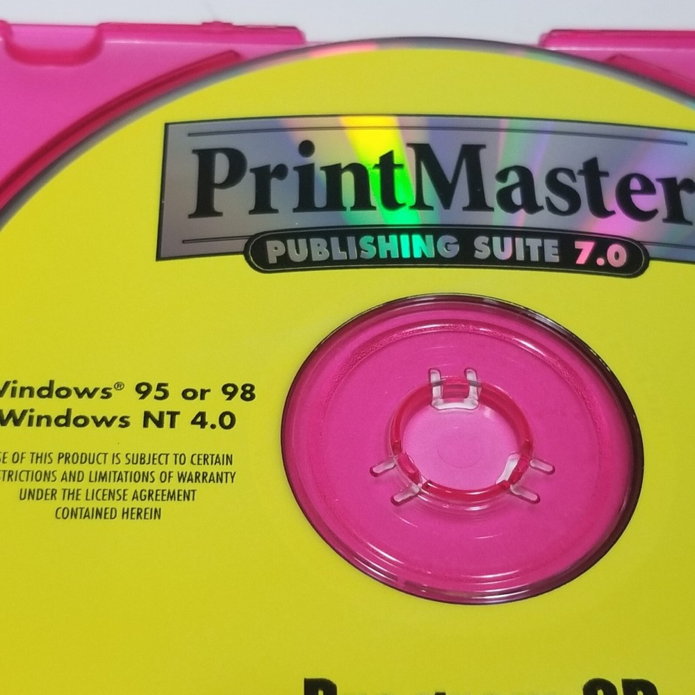 Printmaster Desktop Publishing Art Suite 7.0 Complete Software CD ROM Windows 95