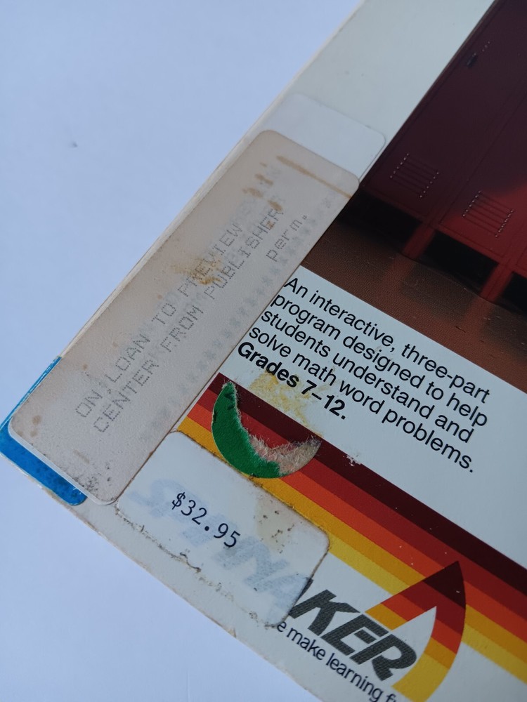 Commodore 64 Homework Helper Math Word Problems Computer Software Tested/Works