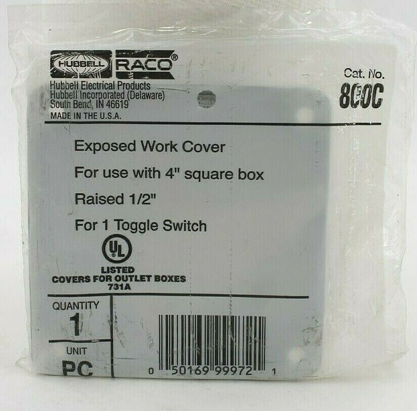 Hubbell 800 & 800C 4" Square Covers