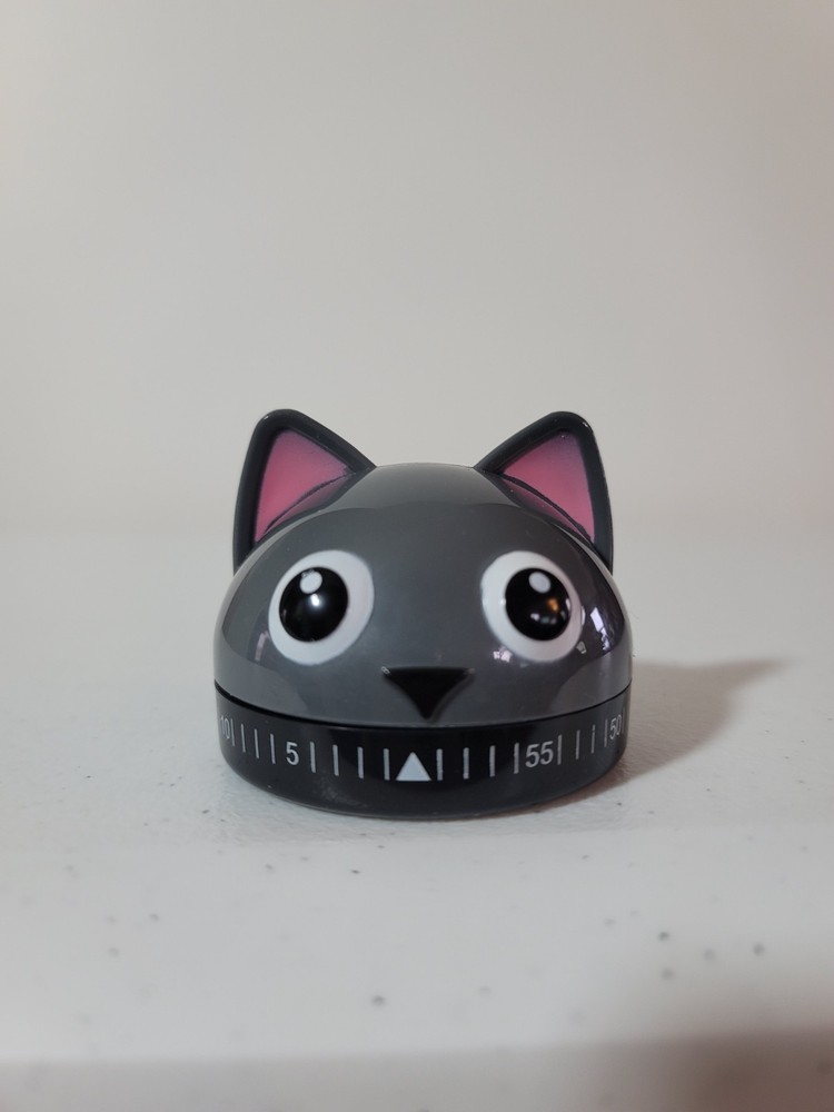 Kitty Kitchen Timer Cat Shaped Mechanical Timer Brand New