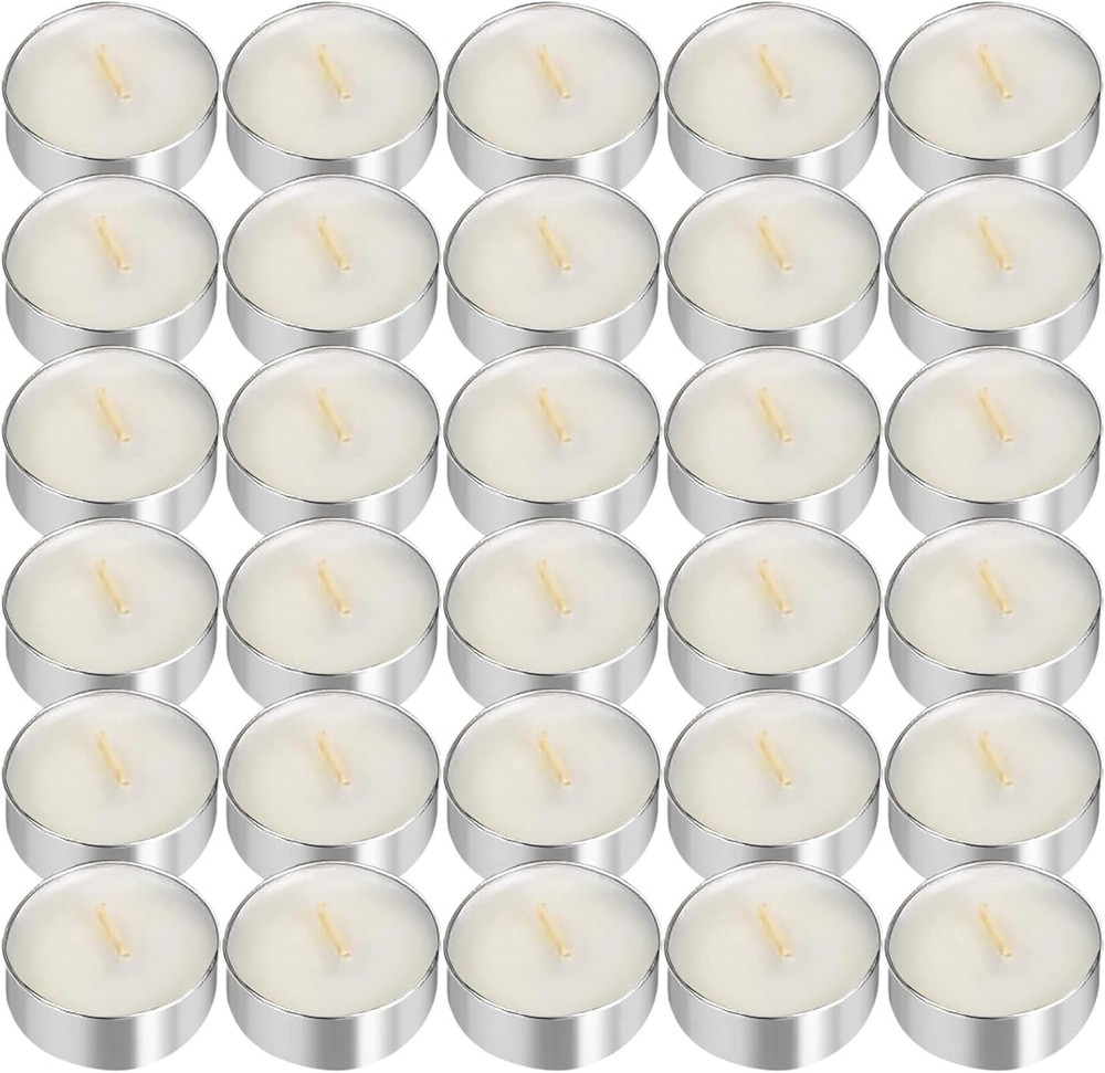 Tea Light Candles 30 Pack – Unscented Long Lasting 2.5 Hour Burn – White