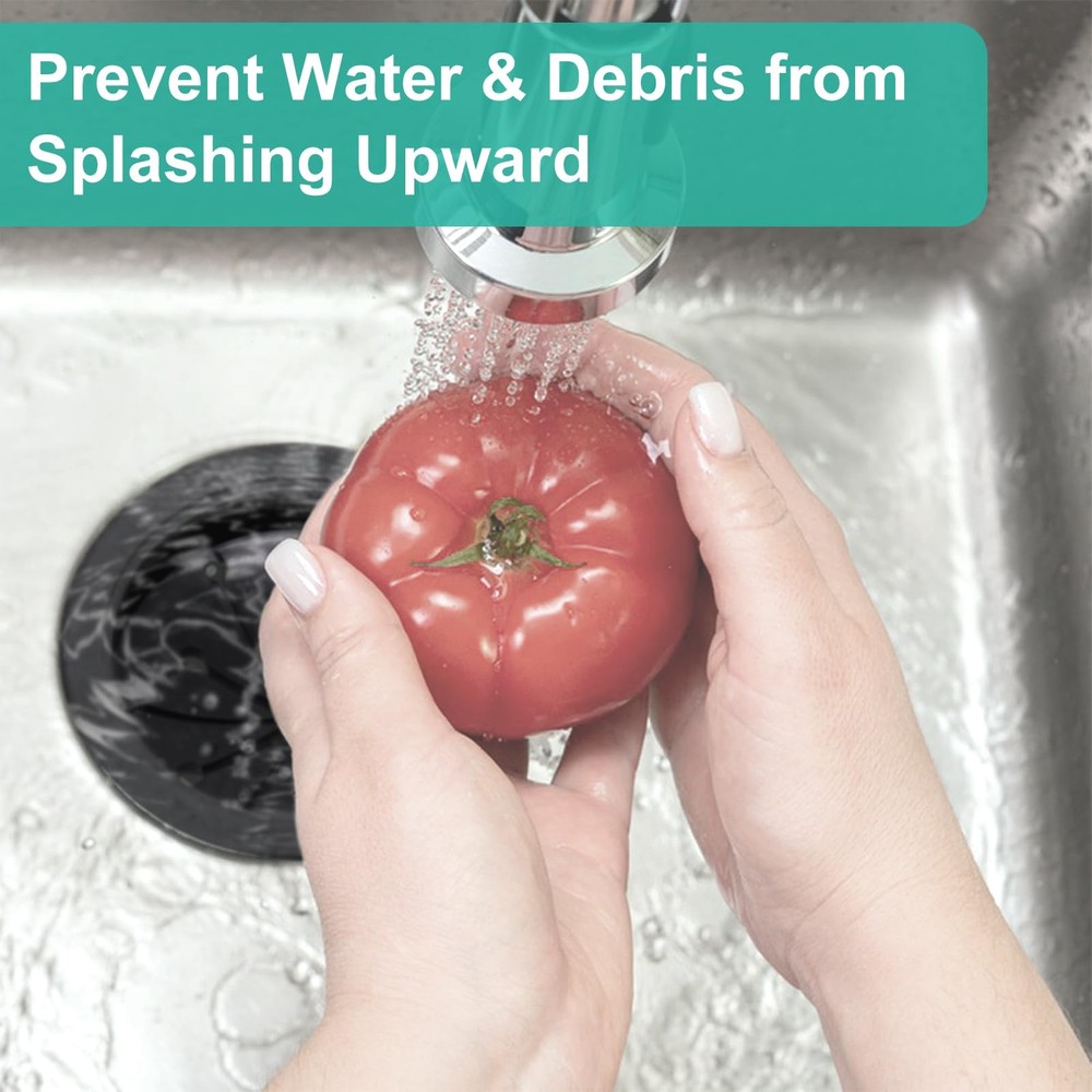 3PCS 3-3/8" Garbage Disposal Splash Guard, Quiet Garbage Guard Disposal Drain...