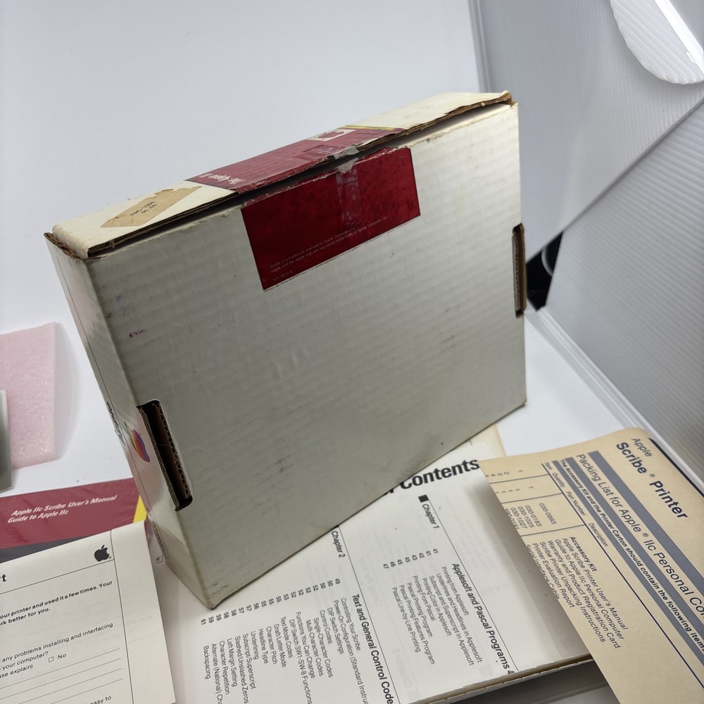 Vintage Apple IIc Scribe Printer Accessory Kit See Photos