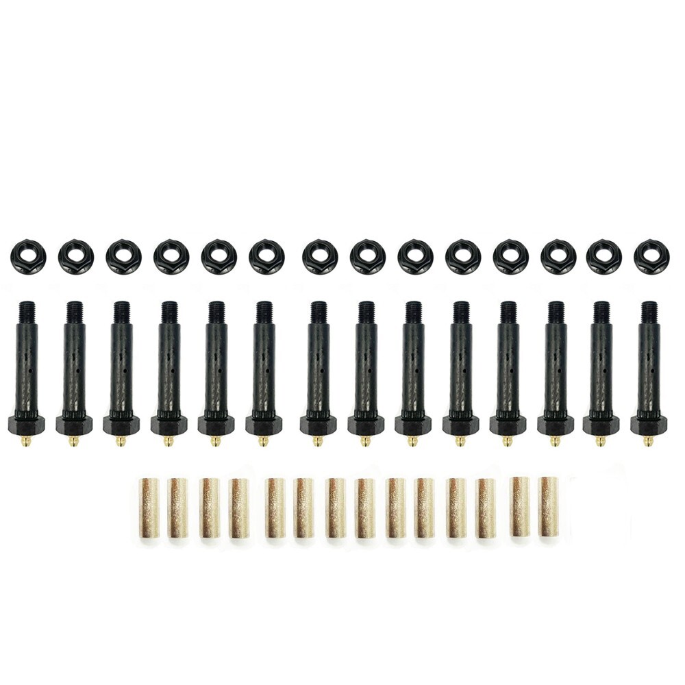 14-Pack  9/16" X 3" Trailer Leaf Spring Wet Bolts w/Bronze Bushings