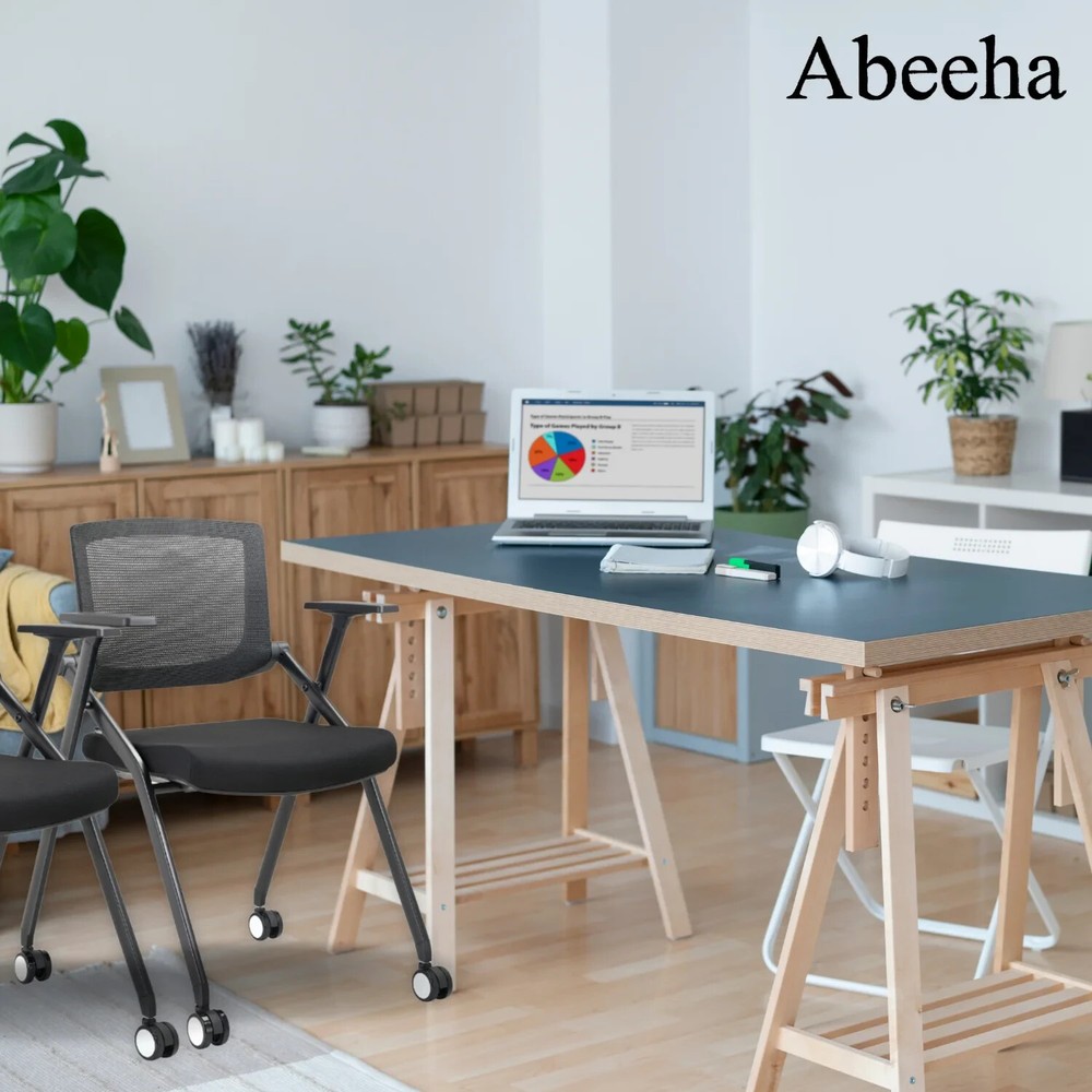 Abeeha Training Chairs for Office, Home - Mesh Backrest Classrooms Chairs, 2Pack