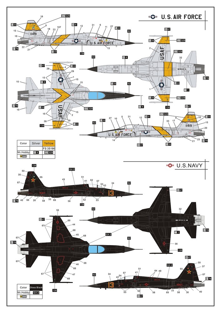 Dream Model DM720013 1/72 scale F-5E 'Tiger ll' (Early version) model kit