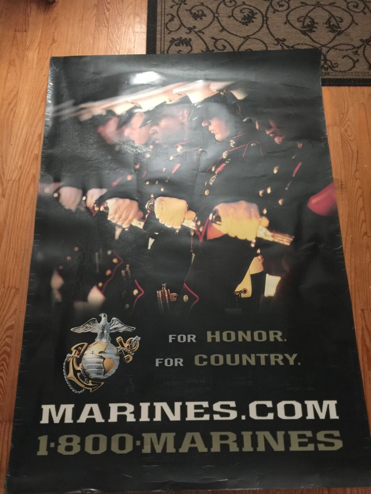 USMC Marine Corps 1990s 2000s recruiting poster huge!