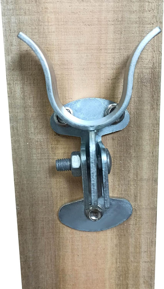 1-3/8" Flat Back Wall Mount Fork Gate Latch - Gate Latch Hardware with Screws or