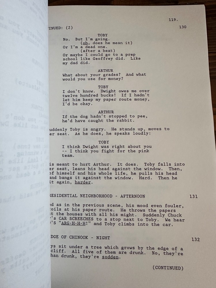 THIS BOY'S LIFE LEONARDO DICAPRIO ROBERT DENIRO MOVIE ORIGINAL SCREENPLAY SCRIPT