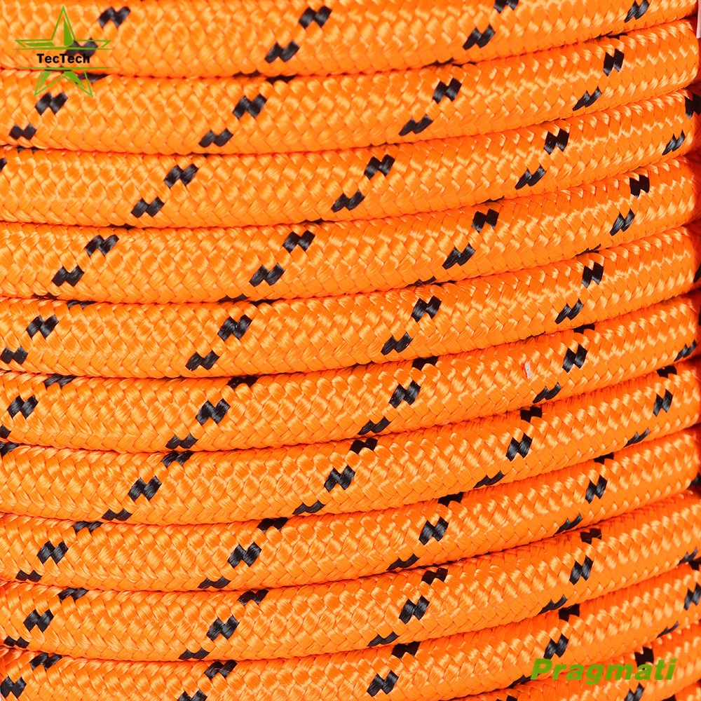 1/2inch × 200ft Double Braid Polyester Rope Arborist Bull Tree Rigging Orange