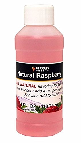 Natural Raspberry Flavoring 4 oz Concentrated for Beer Wine Baking Candy