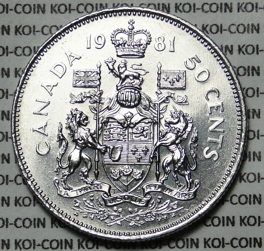 Canada 1981 50c half dollar coin lightly circulated