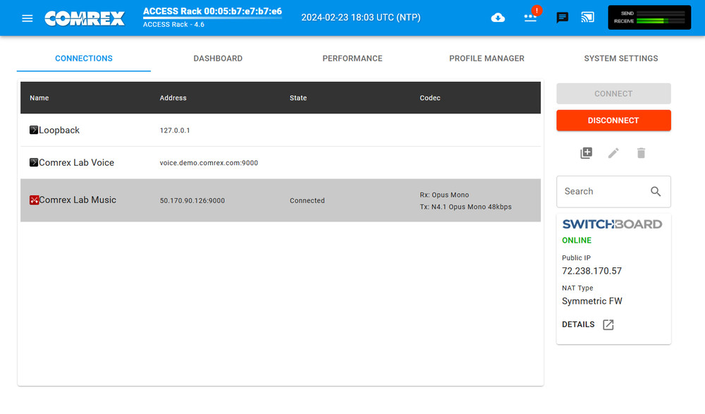 Comrex ACCESS Codec AES Audio Over IP Endpoint AAC Internet AoIP w/ TS License