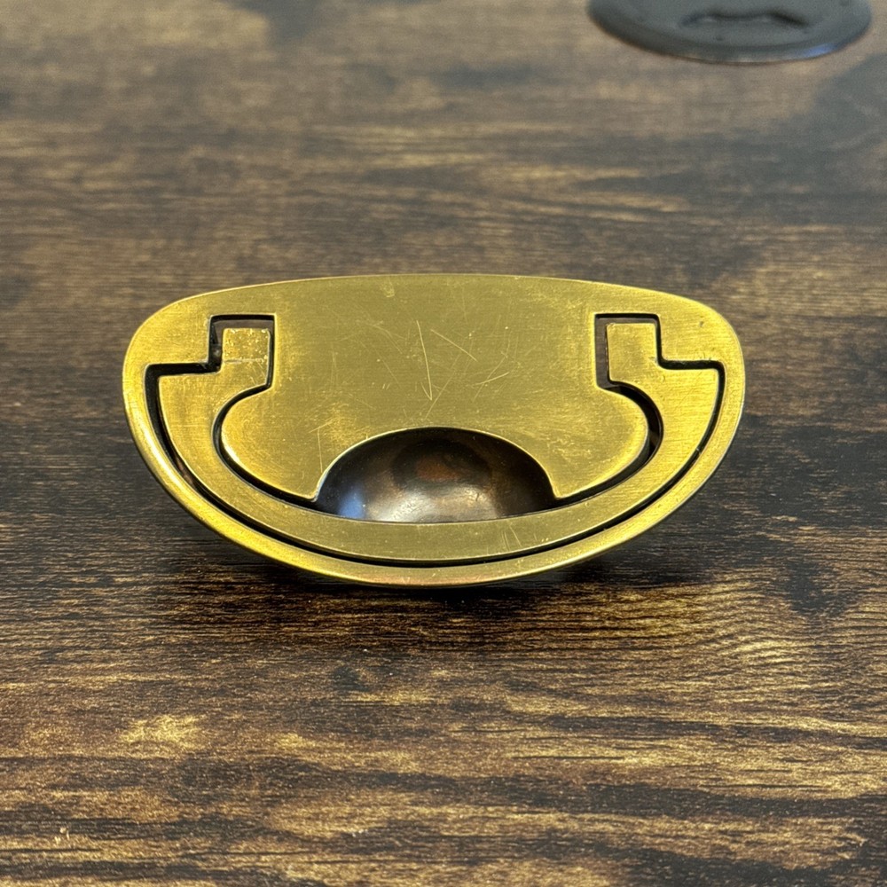 Drexel Passage Drawer Pull Handle Campaign Brass KBC N-16827 Replacement MCM