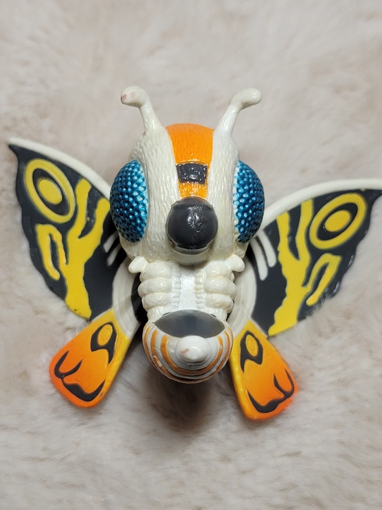 Godzilla Mothra Mini Figure 2" TOHO Bandai Chibi Orange White Kaiju E5