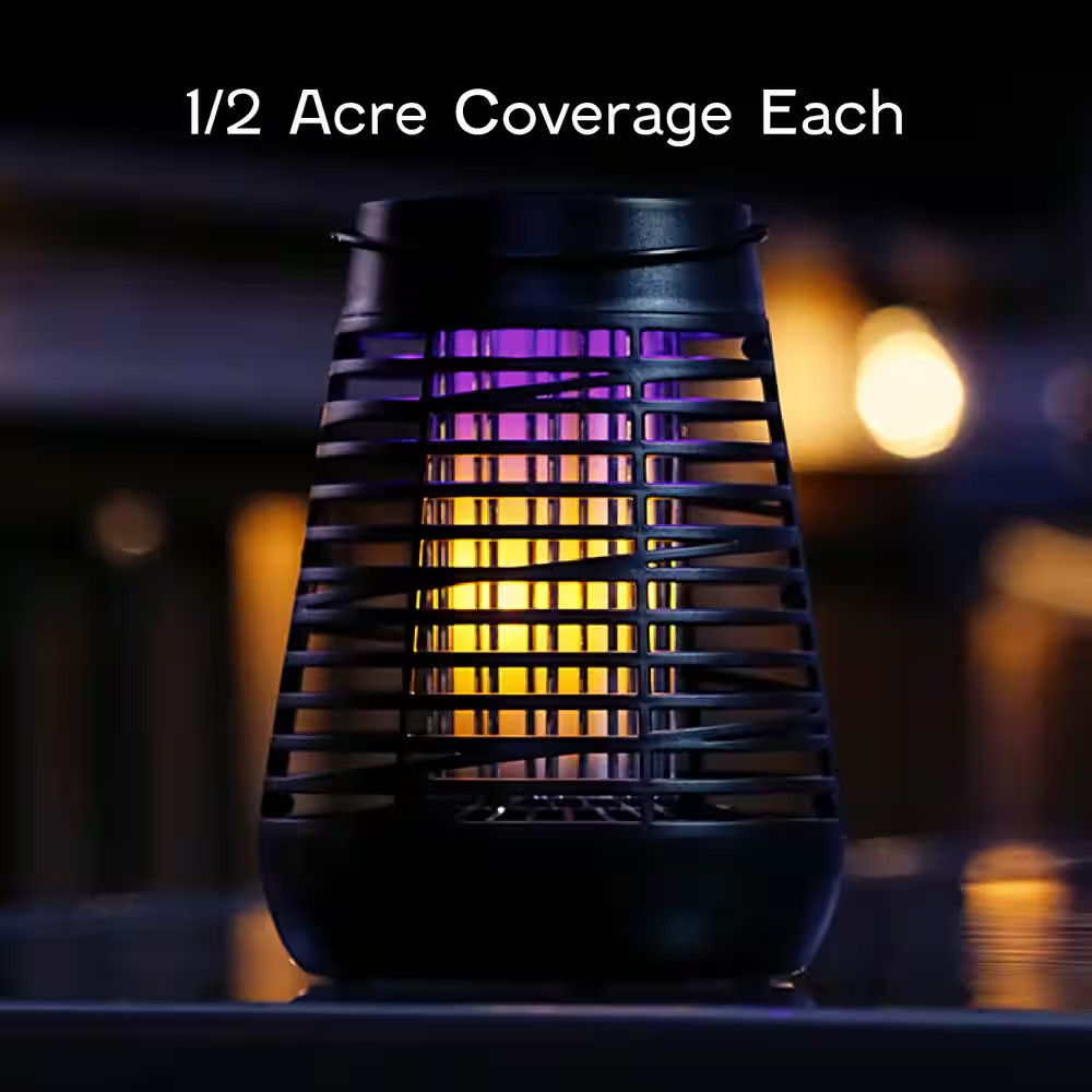Portable Solar Insect Killer Torch with LED Flame Effect