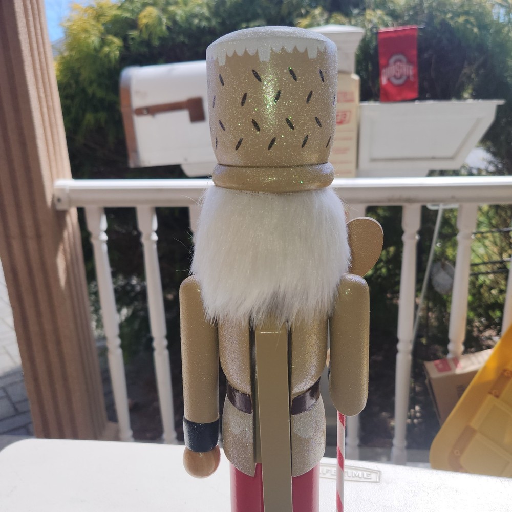 CHRISTMAS NUTCRACKER 15" TALL GINGERBREAD MAN CANDY CANE NEW W/ Tag