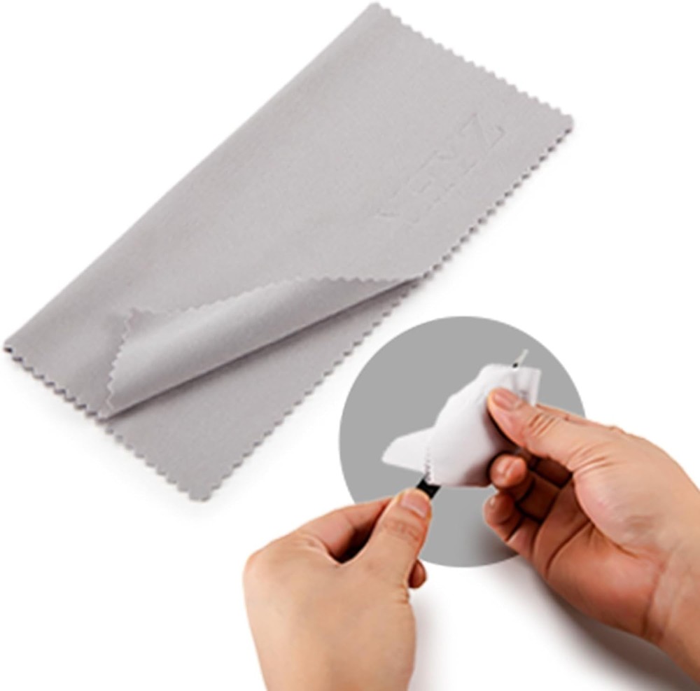 Anti-Static Precision Tweezers Set with Cleaning Cloth for Electronics & Crafts