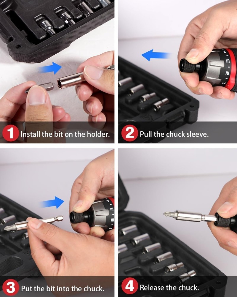 Compact Cordless Screwdriver with 50in-lbs Torque & LED Light for Precision