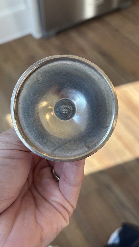 CRESCENT SILVER MFG Silverplate Wine Goblet, two cups