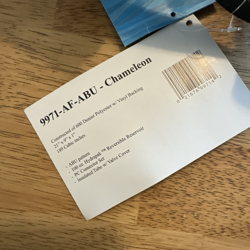 Code Alpha 3L ABU Chameleon Hydrapak Hydration Backpack Military Iss New W/Tags