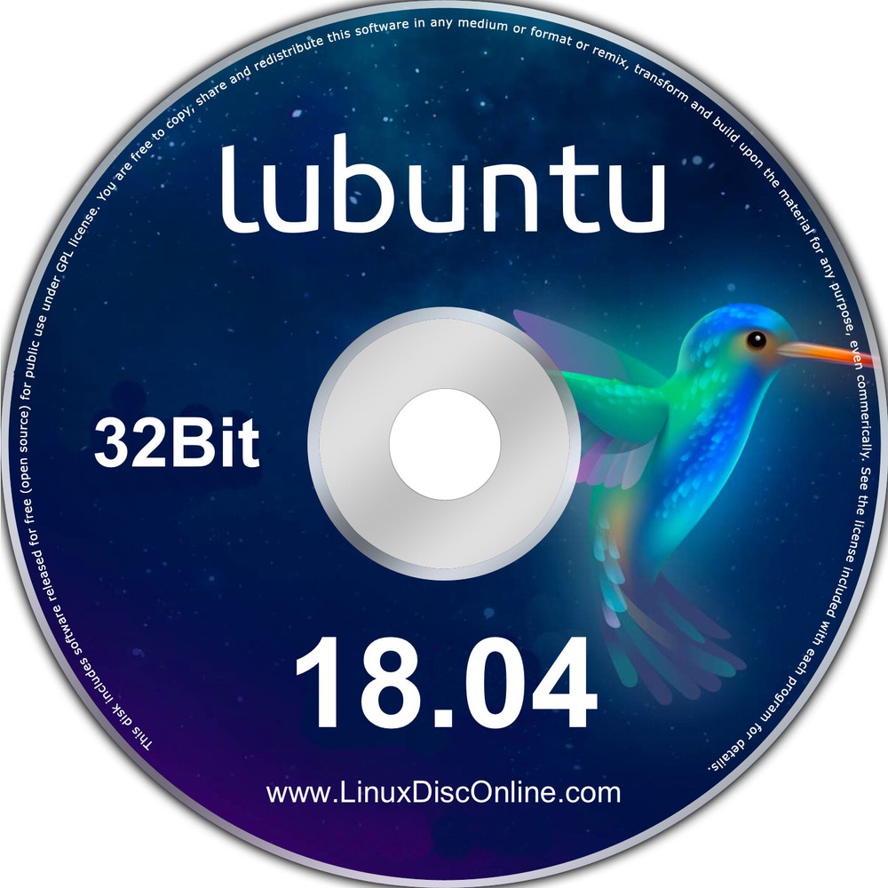 Lubuntu 18.04 Bionic Beaver 32-bit Lubuntu Ubuntu Linux Live Install DVD PC Mac