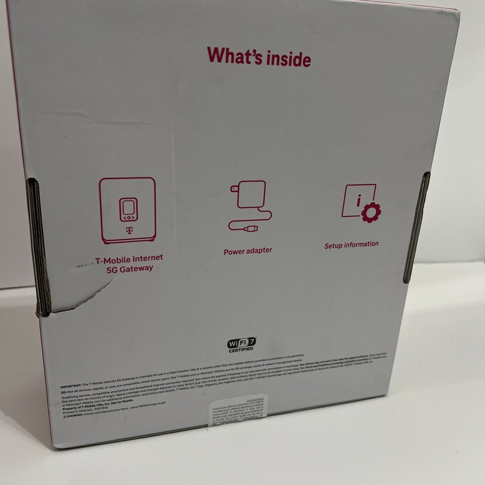 T-mobile 5G G5AR Gateway and WiFi Mesh Internet Device