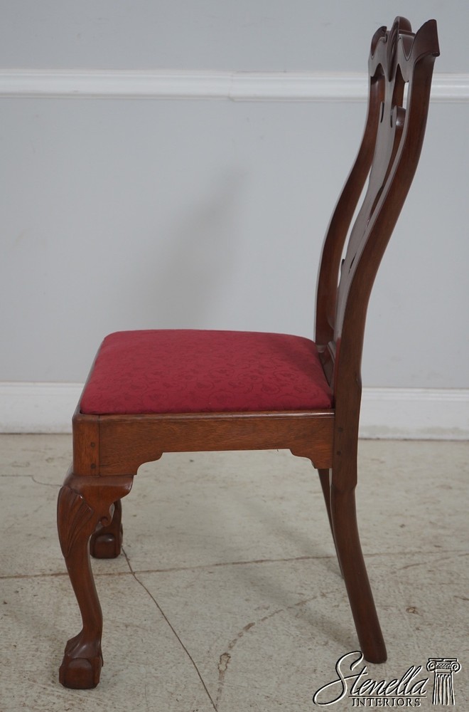 65223EC: Pair Bench Made Chippendale Mahogany Side Chairs