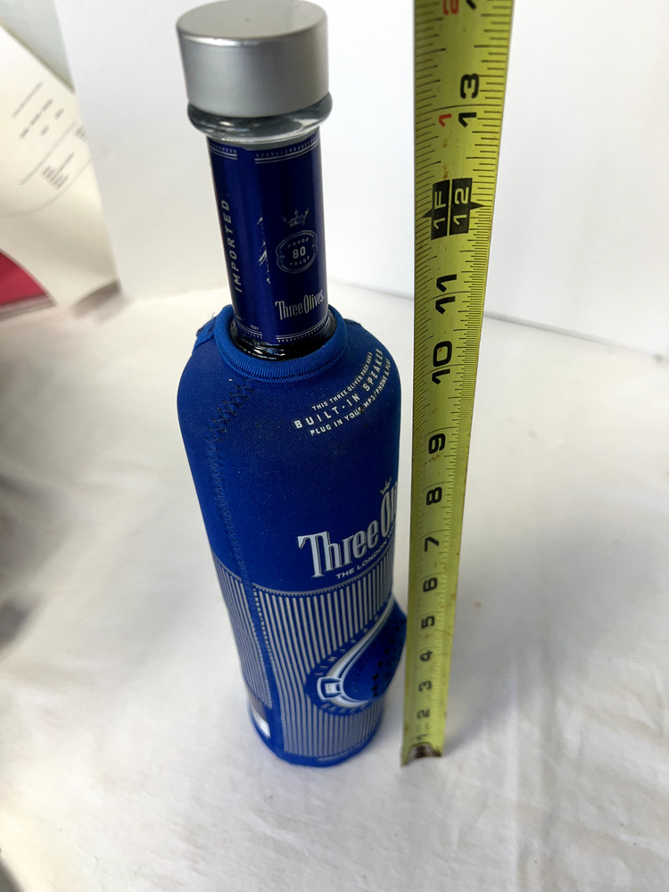Three Olives Vodka Limited Edition Speaker Pack Bottle Cover 2013 Empty Bottle